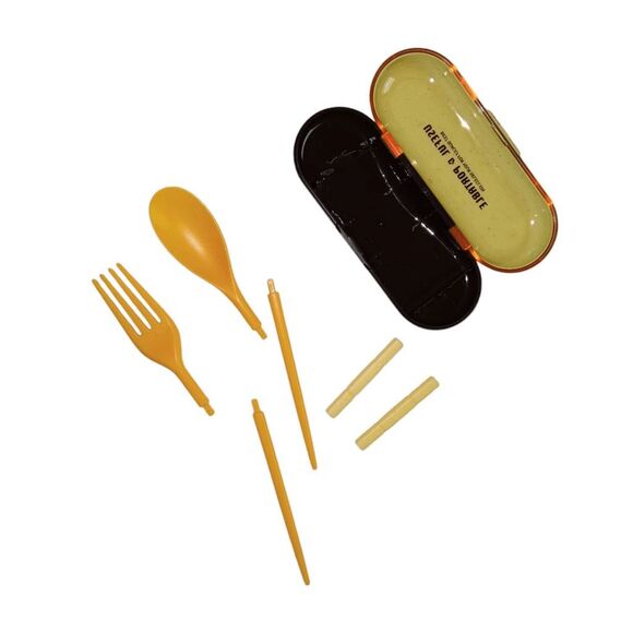 New Portable Travel Spoon & Fork Utensils with Case Lunch Kit - Picture 3 of 8